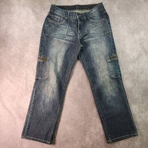 Y2K Simply Vera Vera Wang Women's Denim Jeans Pants Cargo Pocket Size 6‎